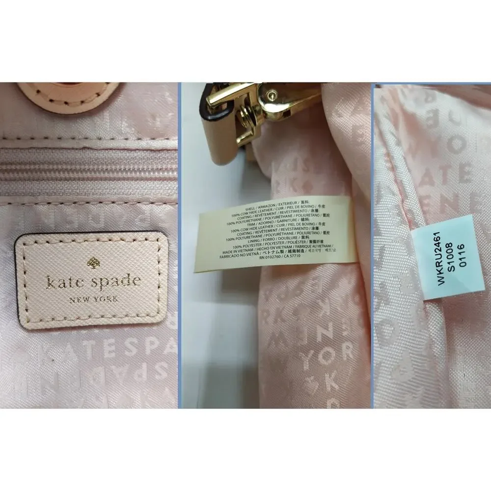 Kate Spade Newbury Lane Loden Satchel Light Pink Saffiano Leather Shoulder Bag